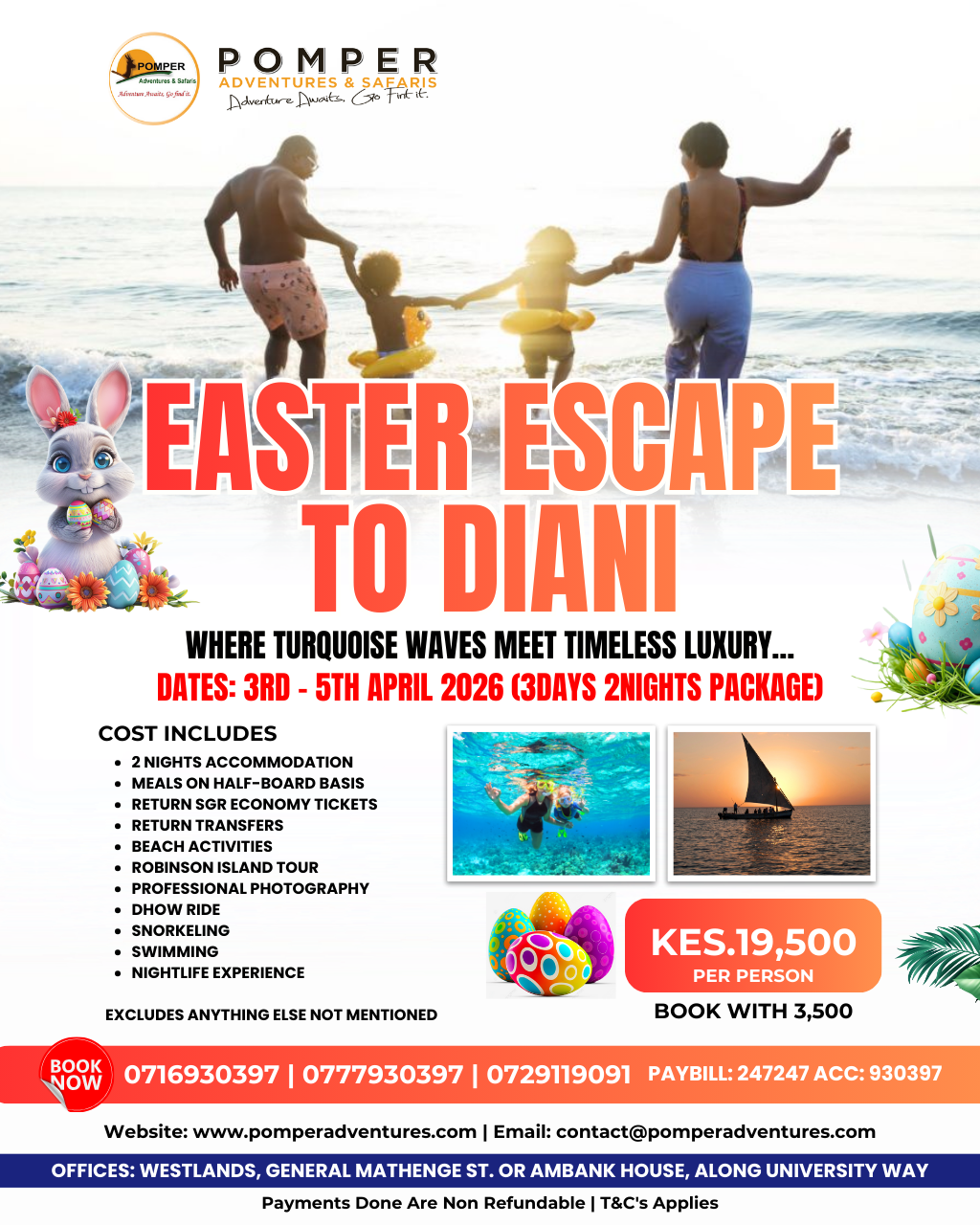 🐰 EASTER ESCAPE TO DIANI: Turquoise Waves & Timeless Luxury! 🌊