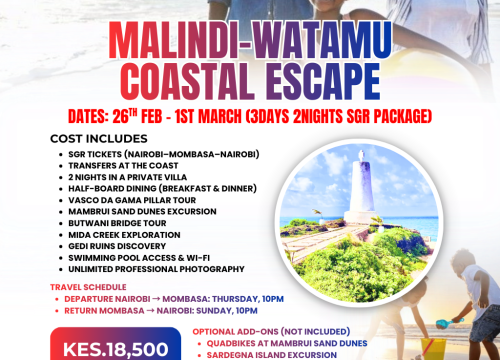 🌊 MALINDI-WATAMU COASTAL ESCAPE: A Journey of Sun, Sand, and History! 🌴