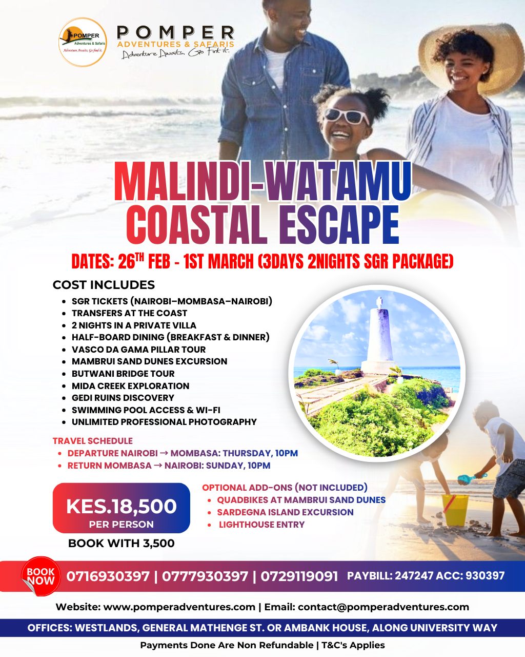 🌊 MALINDI-WATAMU COASTAL ESCAPE: A Journey of Sun, Sand, and History! 🌴