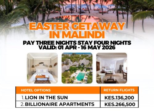 Exclusive Easter Getaway in Malindi: Stay 4 Nights, Pay for 3 at Luxury Resorts