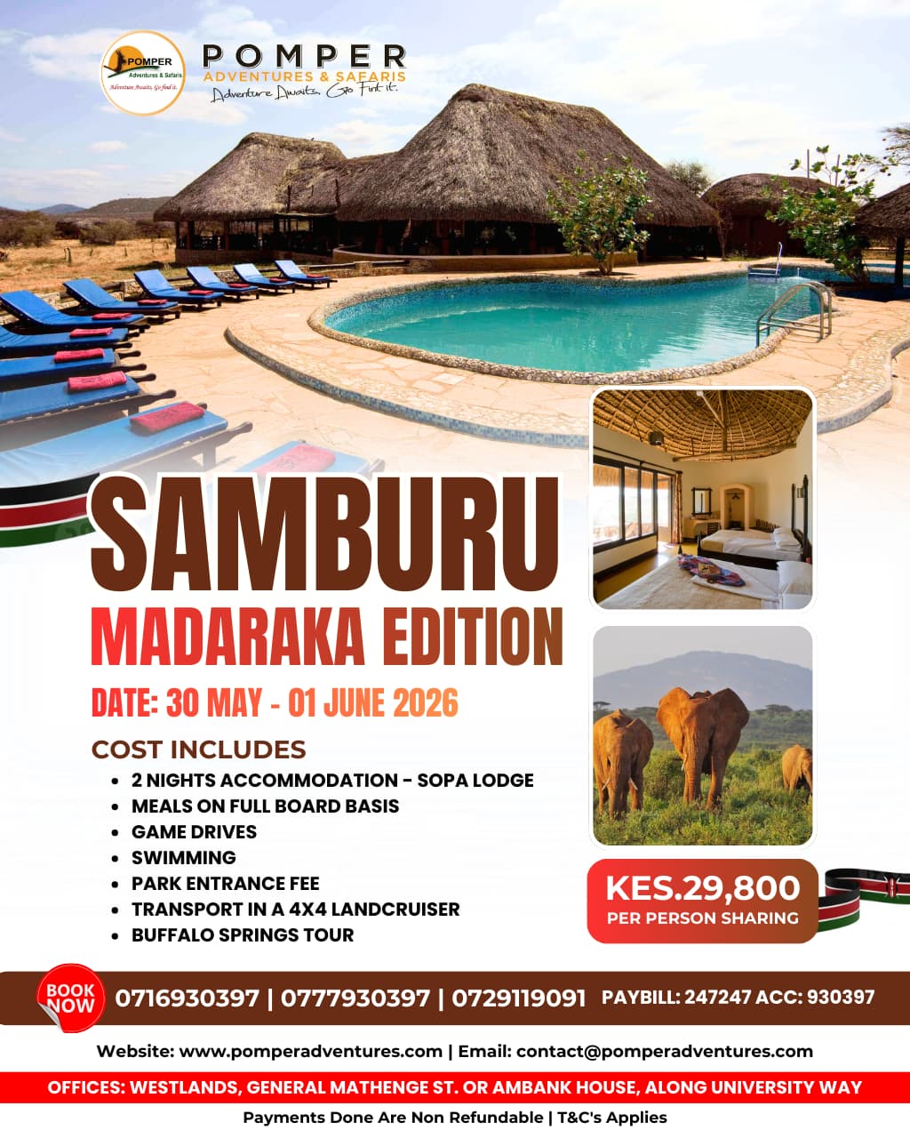 3-Day Samburu Sopa Lodge Safari 2026 | Explore the Special Five