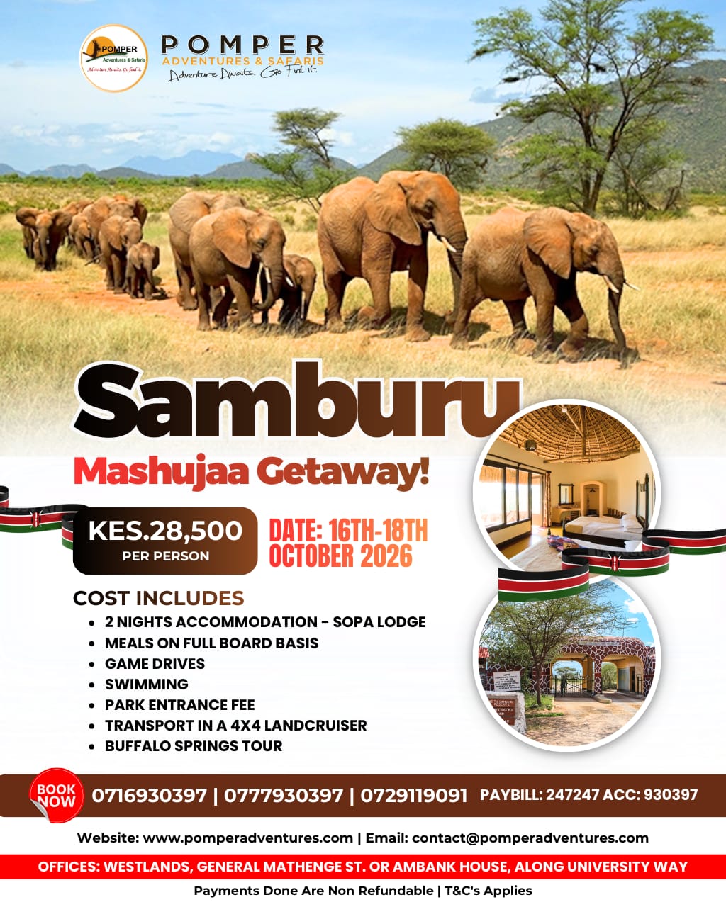 Samburu Sopa Lodge Safari 2026 | 3-Day Special 5 Wildlife Tour from Nairobi