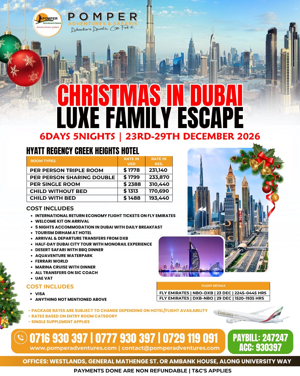 Christmas in Dubai 2026 | Luxurious 6-Day, 5-Night Family Escape | Pomper Adventures